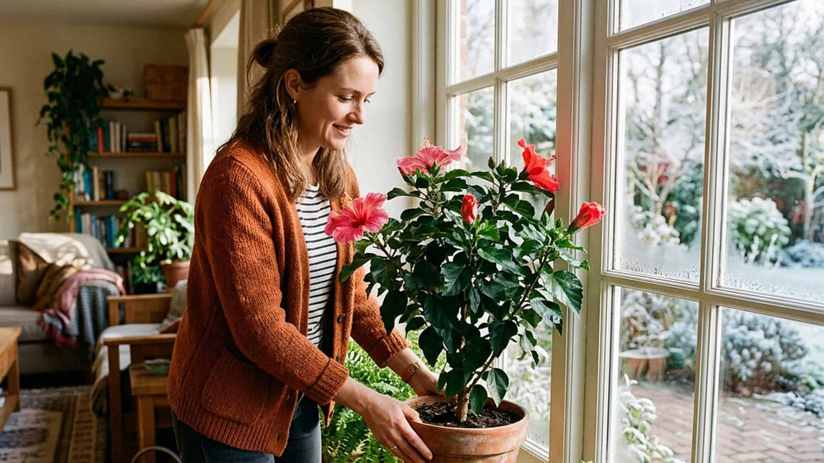 how to overwinter tropical hibiscus indoors