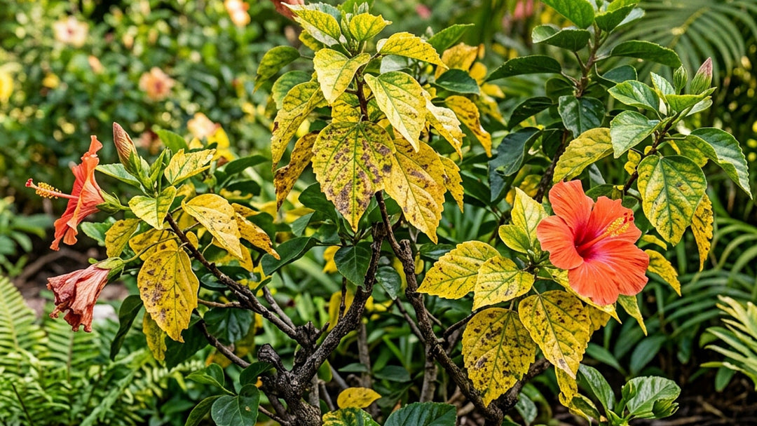 yellow tropical hibiscus leaves how to fix
